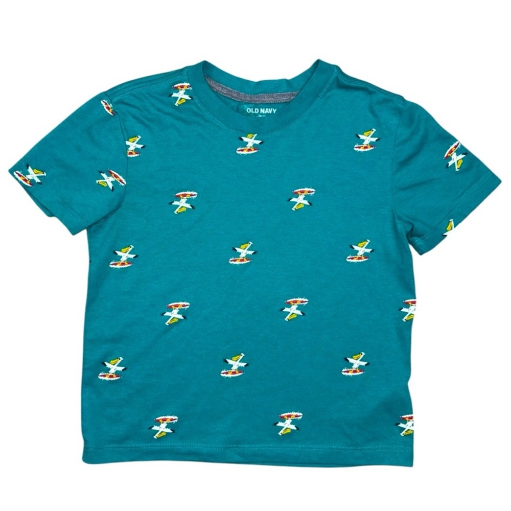 Like New Old Navy Summer Surfing Pelican T Shirt XS (5) Teal Blue